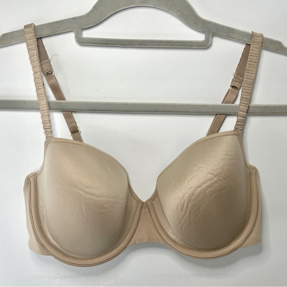 THIRDLOVE Classic T-Shirt Bra Neutral Tan Adjustable Strap Bra 32D 1/2